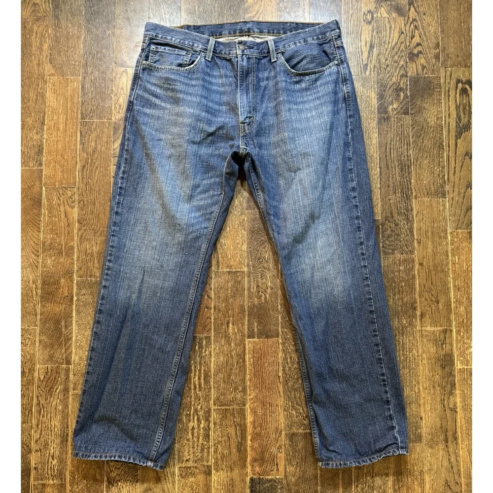 Levis 559 Relaxed Fit Straight Jeans Mens W38xL29.5‎ Blue Denim Hemmed